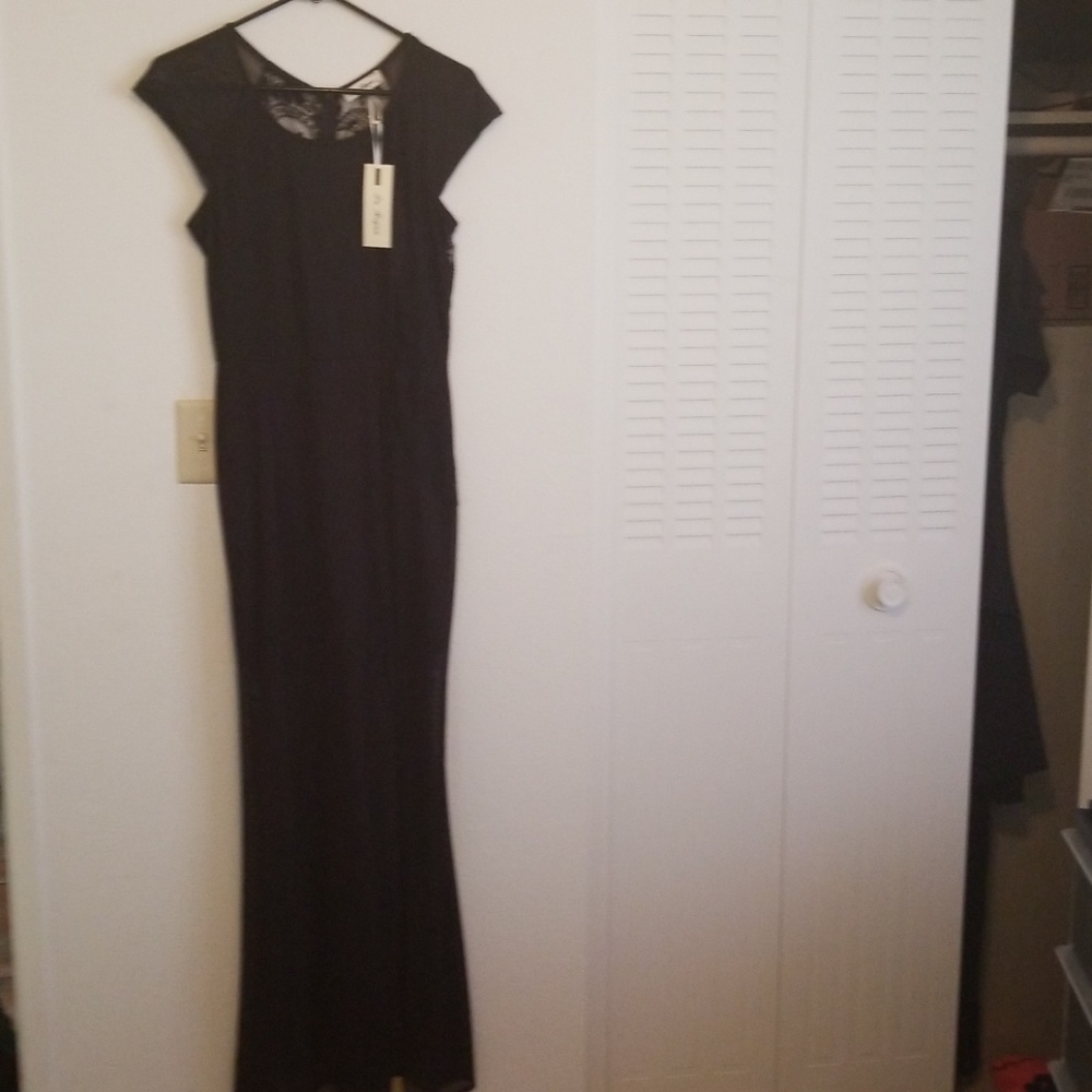 Long Black lace dress